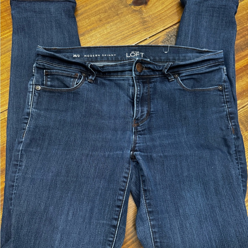 LOFT Women's Modern Skinny Jeans - Dark Blue